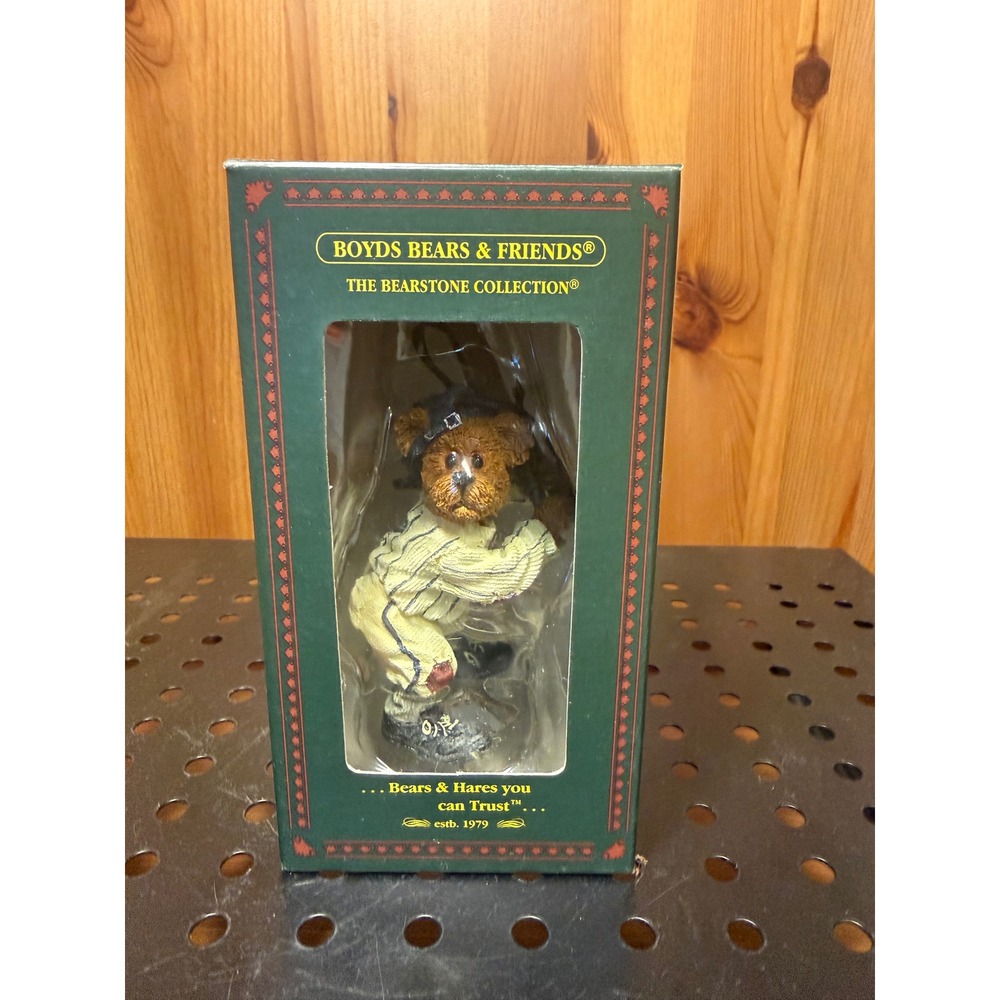 Boyds Bears The Bearstone Collection Baseball Player Ornament in Box